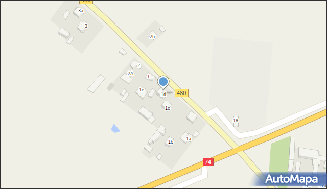 Kolonia Szczercowska, Kolonia Szczercowska, 1d, mapa Kolonia Szczercowska