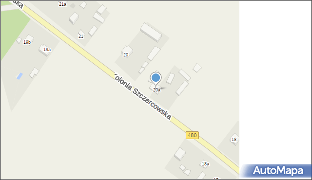 Kolonia Szczercowska, Kolonia Szczercowska, 20a, mapa Kolonia Szczercowska