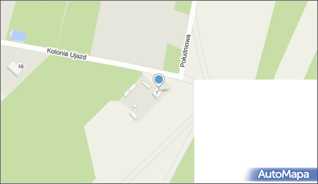 Kolonia Ujazd, Kolonia Ujazd, 7A, mapa Kolonia Ujazd