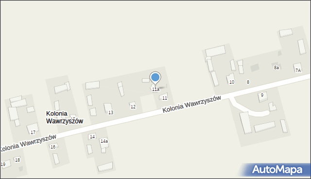 Kolonia Wawrzyszów, Kolonia Wawrzyszów, 11a, mapa Kolonia Wawrzyszów