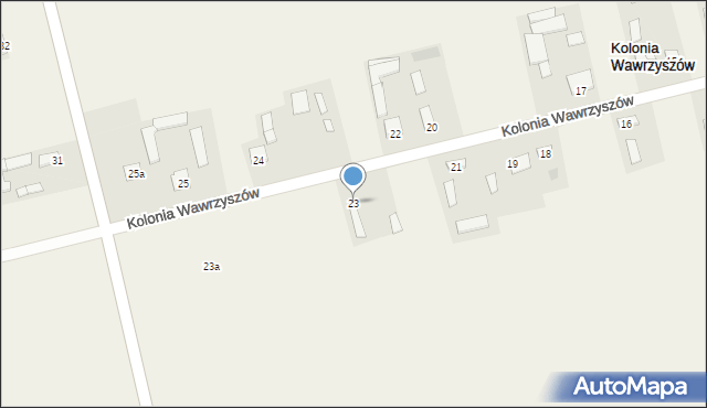 Kolonia Wawrzyszów, Kolonia Wawrzyszów, 23, mapa Kolonia Wawrzyszów