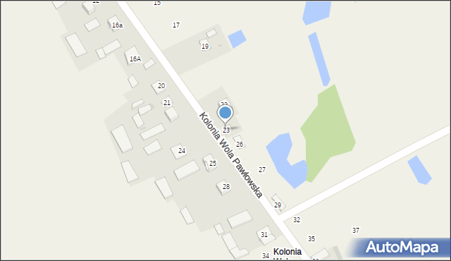 Kolonia Wola Pawłowska, Kolonia Wola Pawłowska, 23, mapa Kolonia Wola Pawłowska