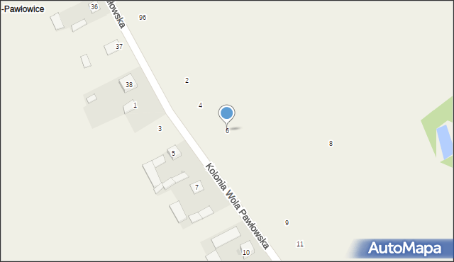 Kolonia Wola Pawłowska, Kolonia Wola Pawłowska, 6, mapa Kolonia Wola Pawłowska