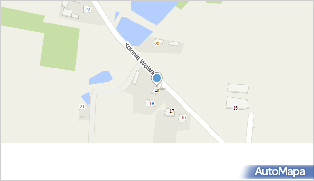 Kolonia Wolanów, Kolonia Wolanów, 19, mapa Kolonia Wolanów