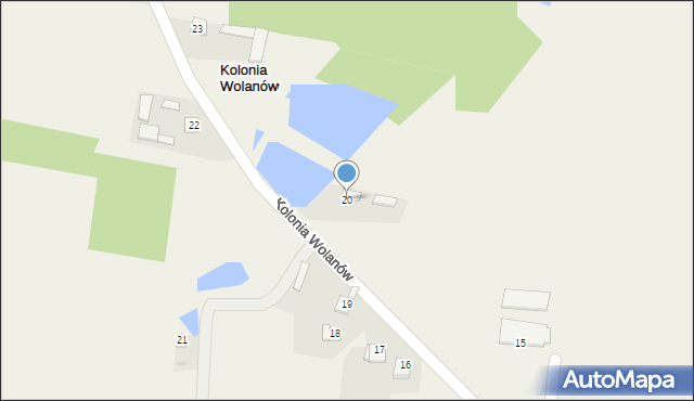 Kolonia Wolanów, Kolonia Wolanów, 20, mapa Kolonia Wolanów