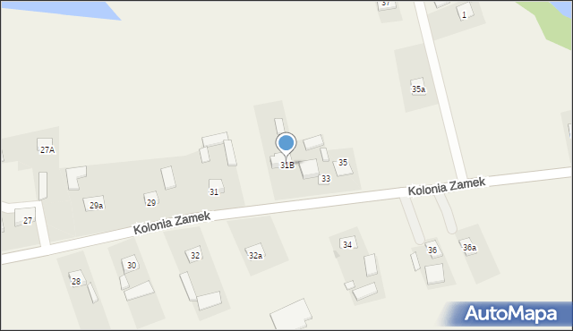 Kolonia Zamek, Kolonia Zamek, 31a, mapa Kolonia Zamek