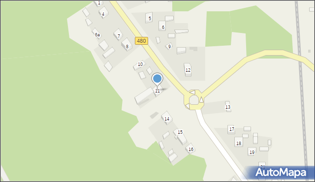 Kolonia Zawady, Kolonia Zawady, 11, mapa Kolonia Zawady