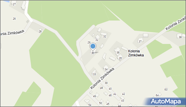 Kolonia Zimkówka, Kolonia Zimkówka, 30, mapa Kolonia Zimkówka