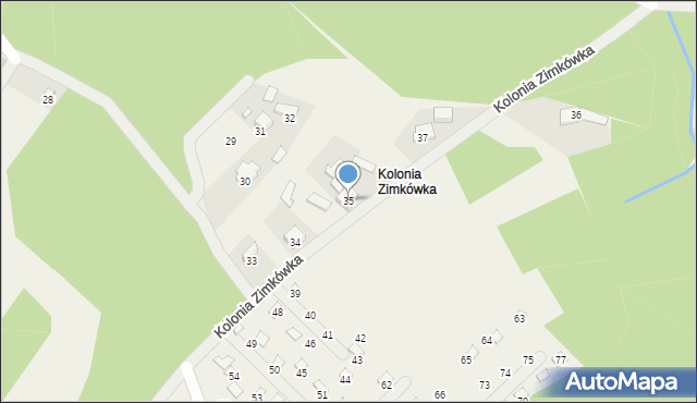 Kolonia Zimkówka, Kolonia Zimkówka, 35, mapa Kolonia Zimkówka