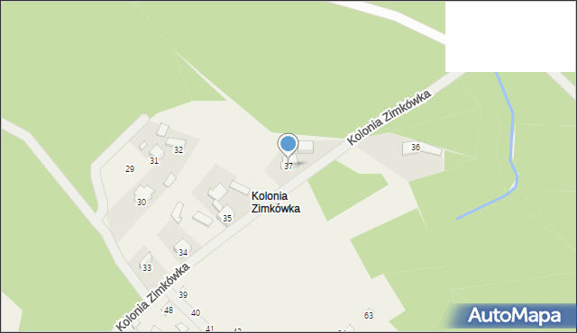 Kolonia Zimkówka, Kolonia Zimkówka, 37, mapa Kolonia Zimkówka