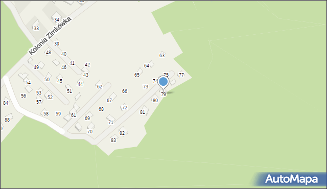 Kolonia Zimkówka, Kolonia Zimkówka, 79, mapa Kolonia Zimkówka