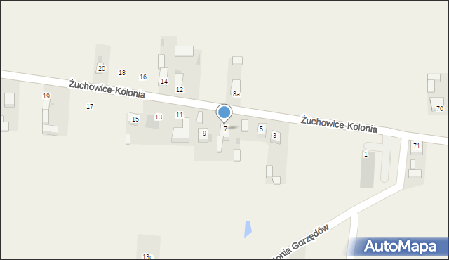 Kolonia Żuchowice, Kolonia Żuchowice, 7, mapa Kolonia Żuchowice