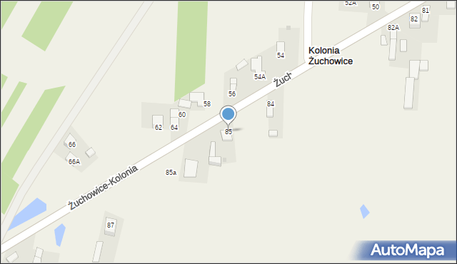 Kolonia Żuchowice, Kolonia Żuchowice, 85, mapa Kolonia Żuchowice