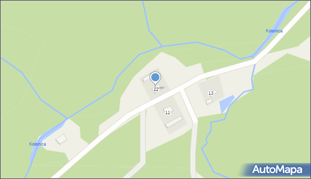 Kołonice, Kołonice, 12, mapa Kołonice