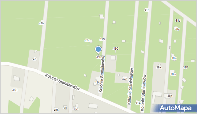 Kolonie Stanisławów, Kolonie Stanisławów, 43b, mapa Kolonie Stanisławów