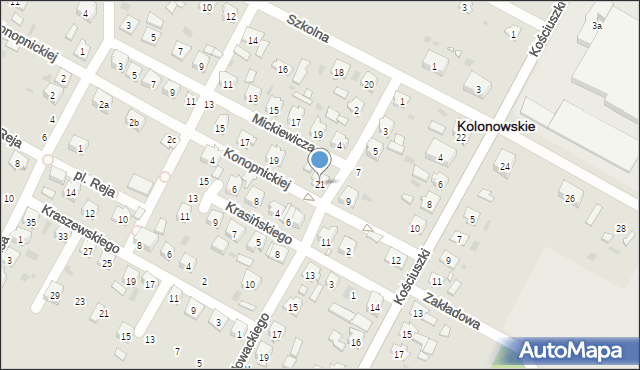 Kolonowskie, Konopnickiej Marii, 21, mapa Kolonowskie