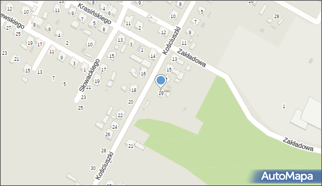 Kolonowskie, Kościuszki Tadeusza, gen., 19, mapa Kolonowskie