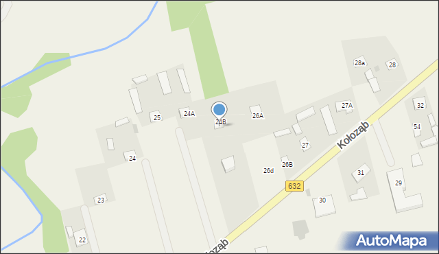 Kołoząb, Kołoząb, 26, mapa Kołoząb