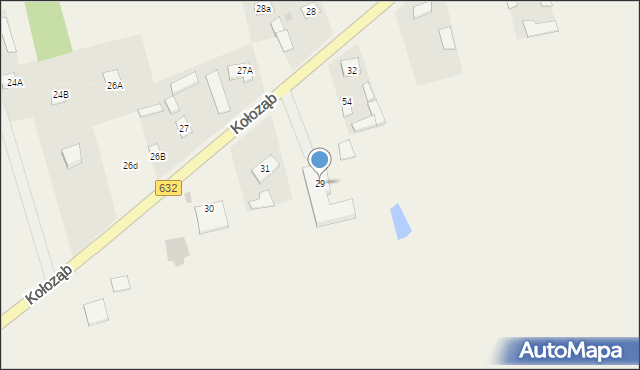 Kołoząb, Kołoząb, 29, mapa Kołoząb