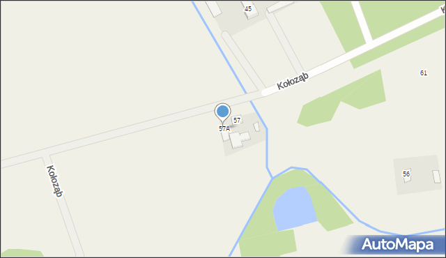 Kołoząb, Kołoząb, 57A, mapa Kołoząb