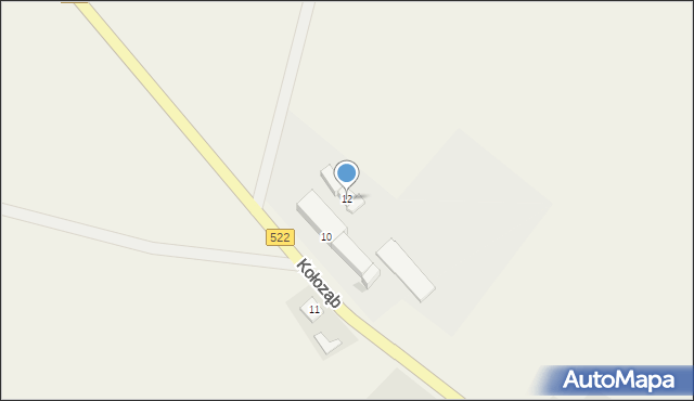 Kołoząb, Kołoząb, 12, mapa Kołoząb