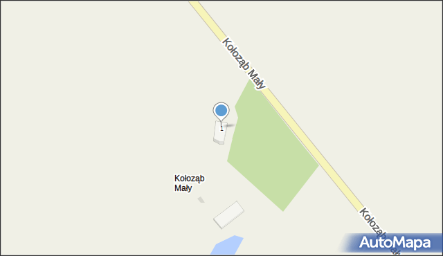 Kołoząb, Kołoząb Mały, 1, mapa Kołoząb