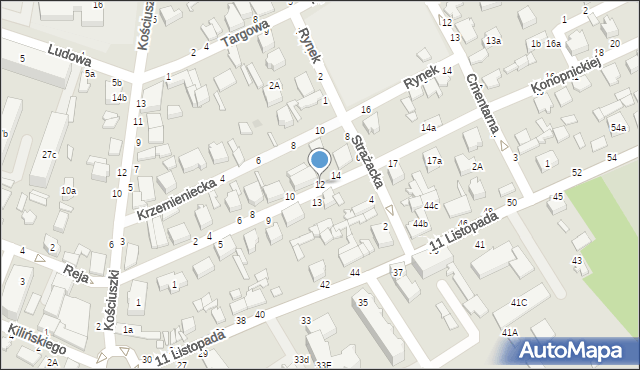 Koluszki, Konopnickiej Marii, 12, mapa Koluszki