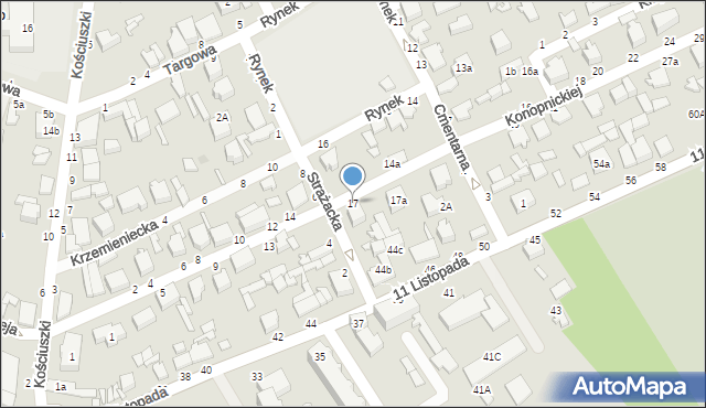 Koluszki, Konopnickiej Marii, 17, mapa Koluszki