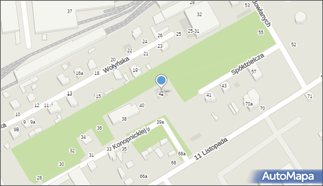 Koluszki, Konopnickiej Marii, 42, mapa Koluszki