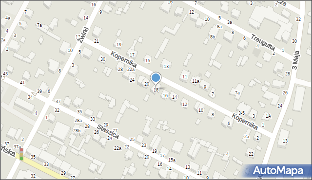 Koluszki, Kopernika Mikołaja, 18, mapa Koluszki