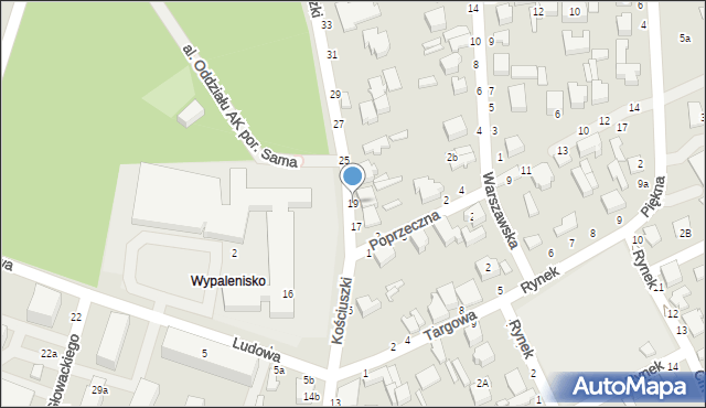 Koluszki, Kościuszki Tadeusza, gen., 19, mapa Koluszki