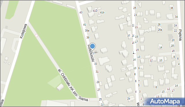 Koluszki, Kościuszki Tadeusza, gen., 35, mapa Koluszki
