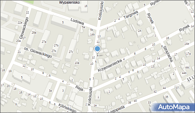 Koluszki, Kościuszki Tadeusza, gen., 7, mapa Koluszki