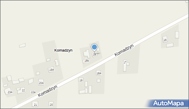 Komadzyn, Komadzyn, 18, mapa Komadzyn