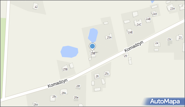 Komadzyn, Komadzyn, 23B, mapa Komadzyn