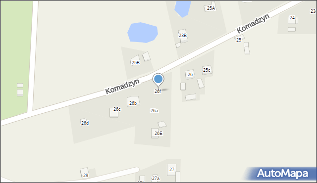 Komadzyn, Komadzyn, 26f, mapa Komadzyn