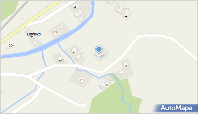 Komańcza, Komańcza, 13, mapa Komańcza