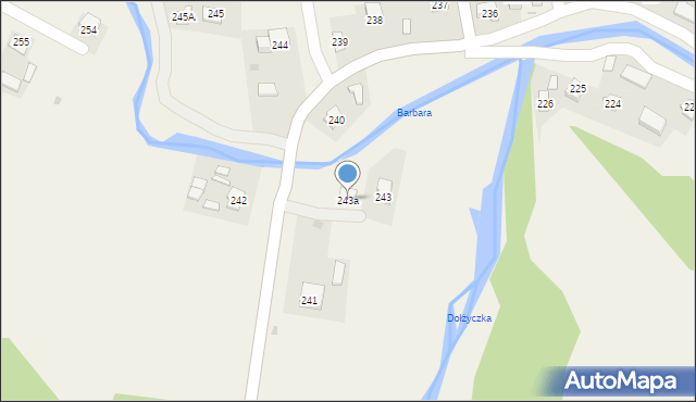 Komańcza, Komańcza, 243a, mapa Komańcza