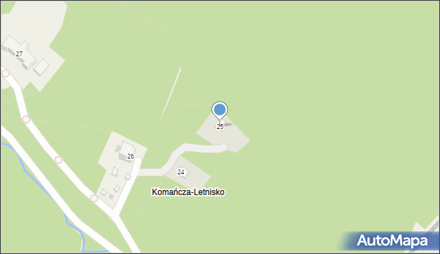 Komańcza, Komańcza, 25, mapa Komańcza