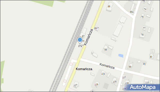 Komańcza, Komańcza, 87a, mapa Komańcza