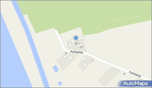 Komarne, Komarne, 28, mapa Komarne