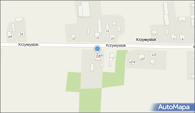 Komarów-Wieś, Komarów-Wieś, 116, mapa Komarów-Wieś