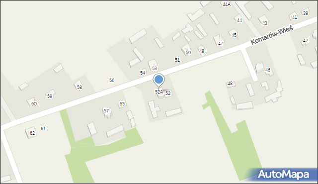 Komarów-Wieś, Komarów-Wieś, 52A, mapa Komarów-Wieś