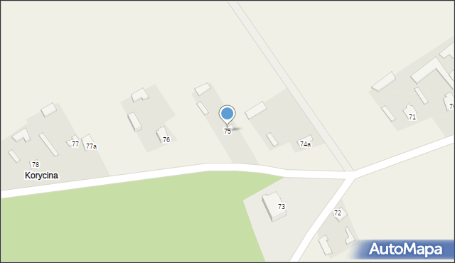 Komarów-Wieś, Komarów-Wieś, 75, mapa Komarów-Wieś