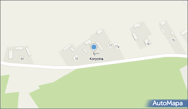 Komarów-Wieś, Komarów-Wieś, 78, mapa Komarów-Wieś