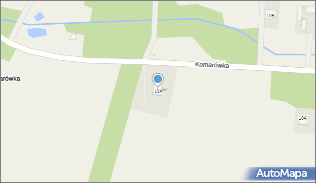 Komarówka, Komarówka, 11A, mapa Komarówka