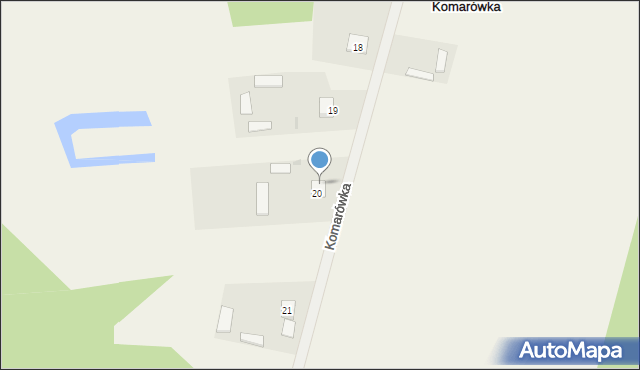 Komarówka, Komarówka, 20a, mapa Komarówka