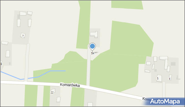 Komarówka, Komarówka, 5A, mapa Komarówka