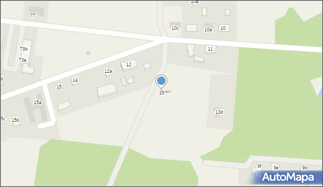 Komarowo, Komarowo, 13, mapa Komarowo