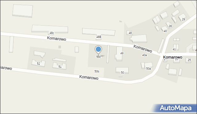 Komarowo, Komarowo, 50c, mapa Komarowo